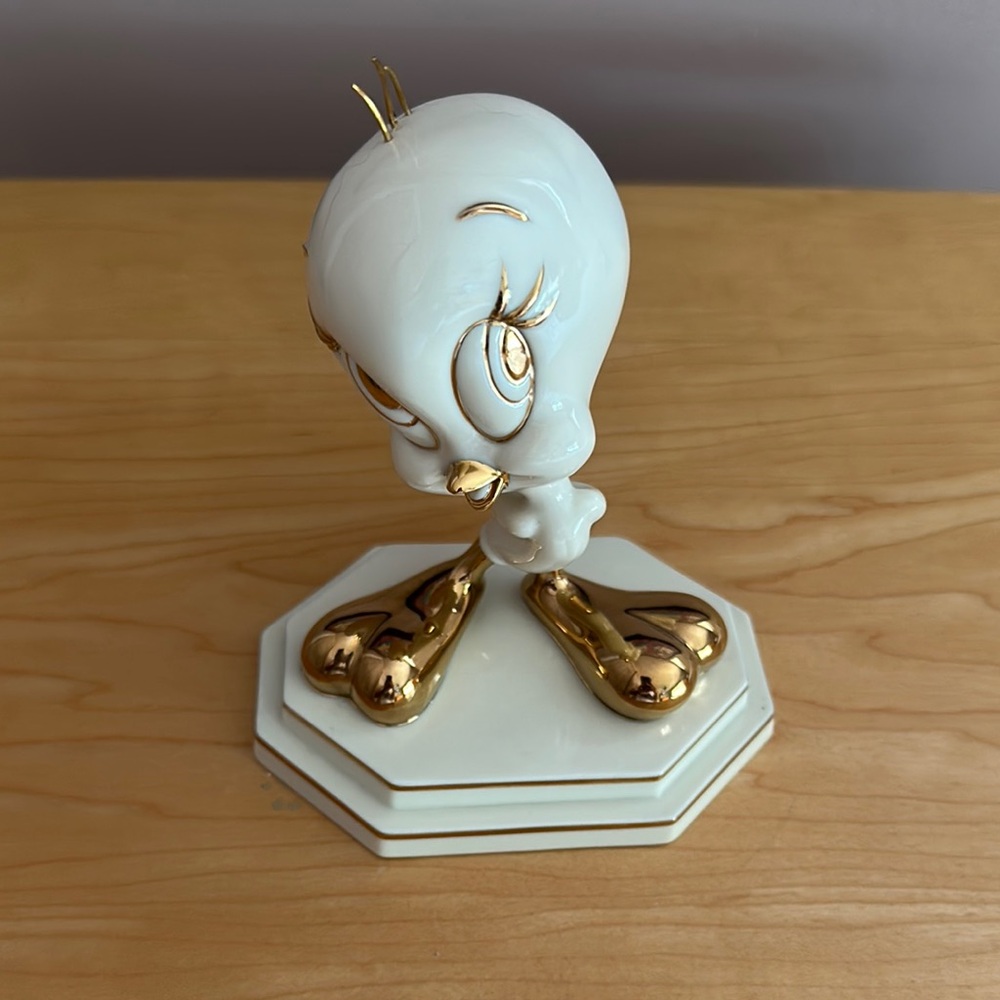 Gold and White Lenox Tweety Bird Figurine